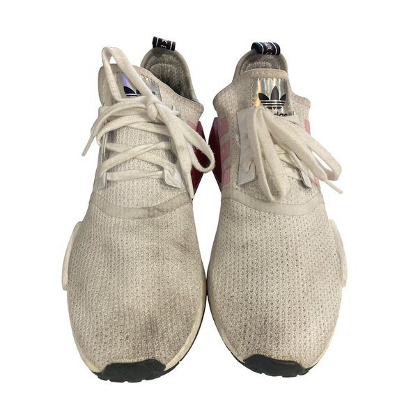Adidas NMD_R1  womens Size 10 Mesh Knit Upper White & Pink Sneakers shoes - Picture 3 of 8